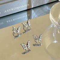 Thumbnail for Glitter CZ Inlaid Butterfly Ear Wrap Earrings - ArtGalleryZen