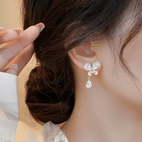 Thumbnail for Glitter Rhinestone Dangle CZ Butterfly Earrings - ArtGalleryZen