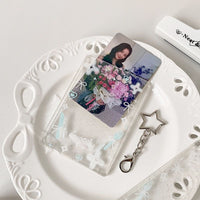 Thumbnail for Glitter Star Heart Bow Kpop Keychain Acrylic Photocard Holder - ArtGalleryZen