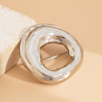 Thumbnail for Gold Silver Tone Irregular Hoop Pin Brooch - ArtGalleryZen