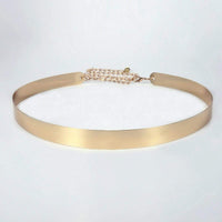Thumbnail for Gold Tone Stylish Waist Belt - Minimalist Skinny Belly Belt - I DO Wedding Sash - ArtGalleryZen