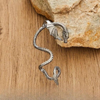 Thumbnail for Gothic Antique Dragon Ear Cuff Climber Crawler Wrap Earring - ArtGalleryZen