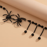 Thumbnail for Gothic Crystal Beaded Spider Tassel Necklace - ArtGalleryZen