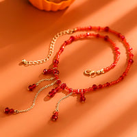 Thumbnail for Gothic Crystal Tassel Blood Drop Halloween Choker Necklace - ArtGalleryZen