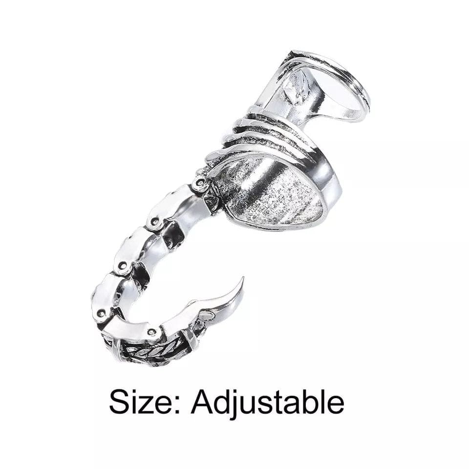 Gothic Dark Nail Finger Armor Movable Scorpion Ring - ArtGalleryZen