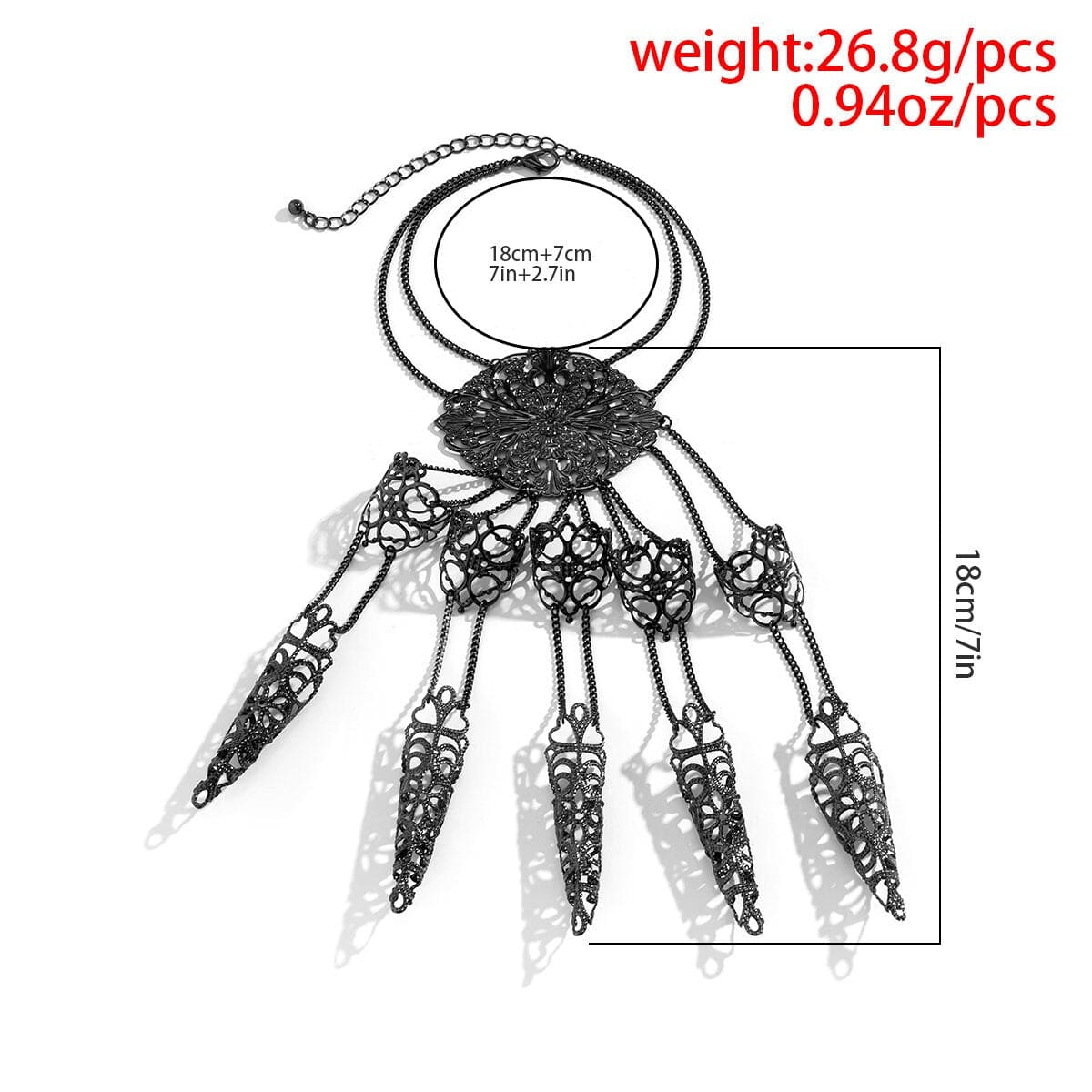 Gothic Dark Nail Fingers Hand Armor Nails Claws Bracelet - ArtGalleryZen