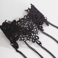 Thumbnail for Gothic Floral Lace Five Finger Armor Nails Mittens Bracelet - ArtGalleryZen