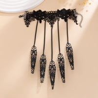 Thumbnail for Gothic Floral Lace Five Finger Armor Nails Mittens Bracelet - ArtGalleryZen