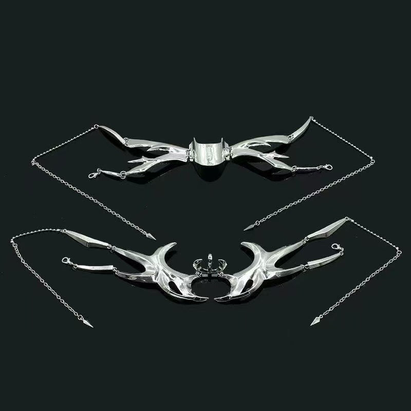 Gothic Hip Hop Glamorous Metallic Face Mask - ArtGalleryZen