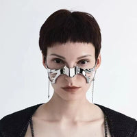 Thumbnail for Gothic Hip Hop Glamorous Metallic Face Mask - ArtGalleryZen
