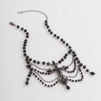 Thumbnail for Gothic Layered Cross Pendant Crystal Chain Choker Necklace - ArtGalleryZen