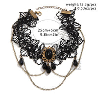 Thumbnail for Gothic Layered Crystal Inlaid Floral Lace Arm Chain - ArtGalleryZen