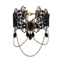 Thumbnail for Gothic Layered Crystal Inlaid Floral Lace Arm Chain - ArtGalleryZen