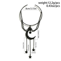 Thumbnail for Gothic Layered Moon Star Tassel Arm Cuff - ArtGalleryZen