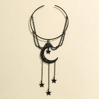 Thumbnail for Gothic Layered Moon Star Tassel Arm Cuff - ArtGalleryZen