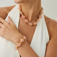Thumbnail for Gradient Irregular Resin Beaded Necklace Bracelet - ArtGalleryZen