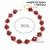 Thumbnail for Gradient Irregular Resin Beaded Necklace Bracelet - ArtGalleryZen