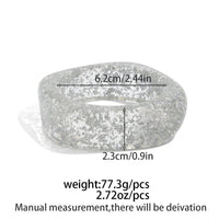 Thumbnail for Green Silver Foil Square Resin Bangle Bracelet - ArtGalleryZen