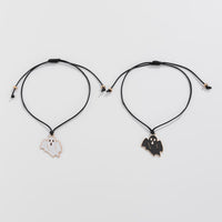 Thumbnail for Halloween Cute Ghost Pendant Wax Cord Bracelet Set - ArtGalleryZen