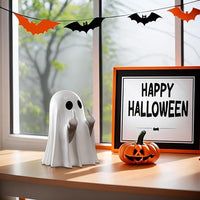 Thumbnail for Halloween Cute Middle Finger Ghost Light Up Statue - ArtGalleryZen
