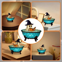 Thumbnail for Halloween Ghost Bubble Bath Tiffany Lamp Night Light - ArtGalleryZen
