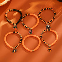 Thumbnail for Halloween Theme Layered Ghost Spider Pumpkin Kitten Charm Strench Bracelet Set - ArtGalleryZen