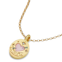 Thumbnail for Hand Painted 24K Gold Filled Stainless Steel Arrow Heart Necklace Ring Set - ArtGalleryZen