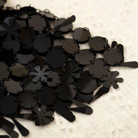 Thumbnail for Handmade Black White Sequins Tassel Patchwork Nightclub Party Strappy Dress - ArtGalleryZen