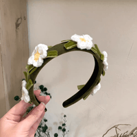 Thumbnail for Handmade Crochet Flower Hair Band - ArtGalleryZen