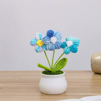 Thumbnail for Handmade Crochet Potted Daisy Flower - ArtGalleryZen