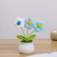 Thumbnail for Handmade Crochet Potted Daisy Flower - ArtGalleryZen