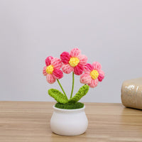 Thumbnail for Handmade Crochet Potted Daisy Flower - ArtGalleryZen