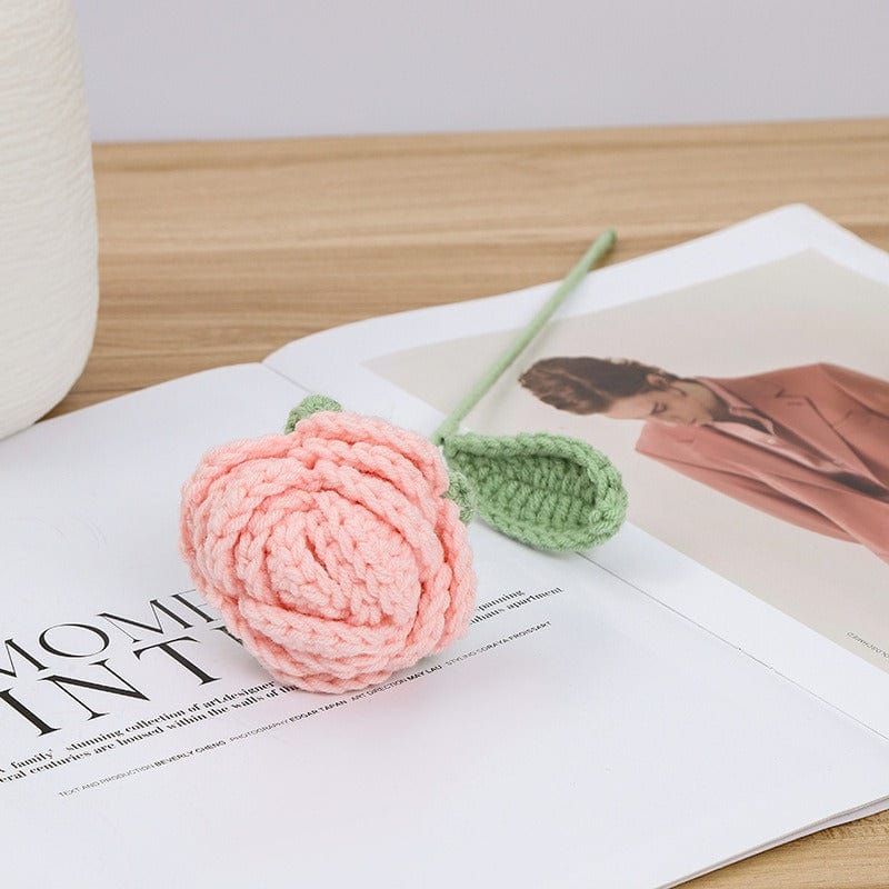 Handmade Crochet Rose Flower - ArtGalleryZen