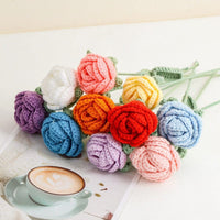 Thumbnail for Handmade Crochet Rose Flower - ArtGalleryZen