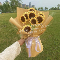 Thumbnail for Handmade Crochet Sunflower - ArtGalleryZen