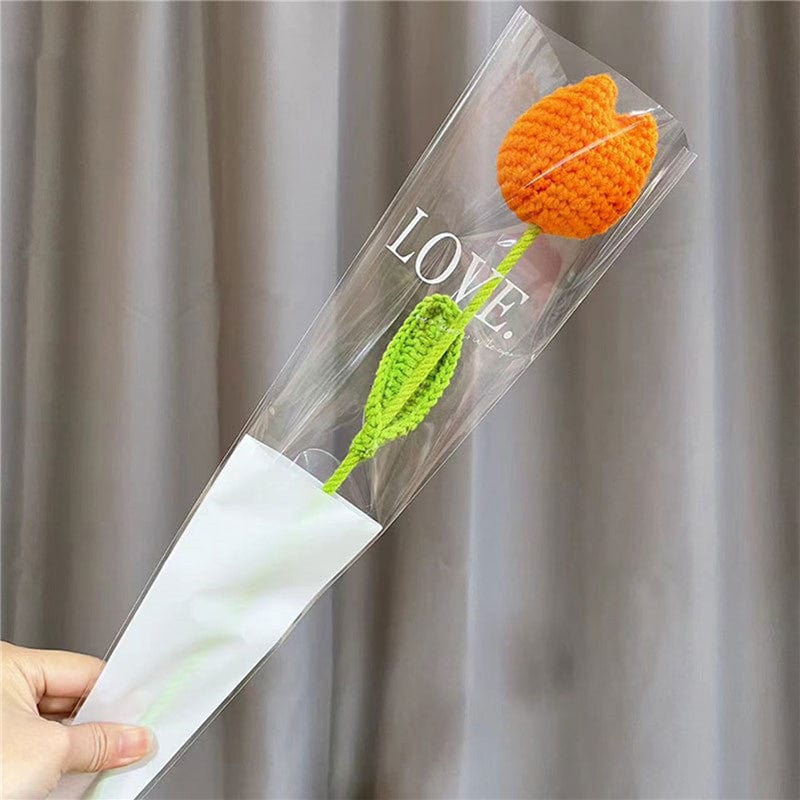Handmade Crochet Tulip Flower - ArtGalleryZen
