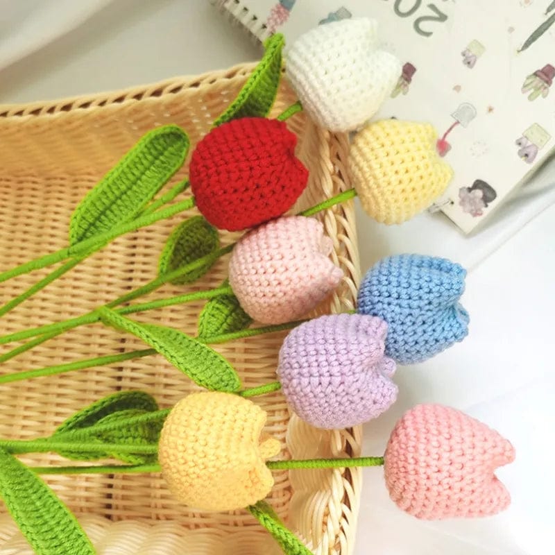 Handmade Crochet Tulip Flower - ArtGalleryZen