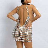 Thumbnail for Handmade Glitter Rhombic Sequin Dress - ArtGalleryZen