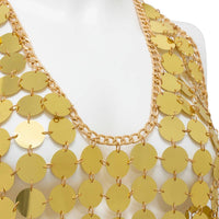 Thumbnail for Handmade Glitter Squamous Sequins Patchwork Nightclub Party Strappy Dress - ArtGalleryZen