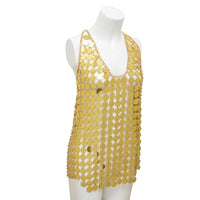 Thumbnail for Handmade Glitter Squamous Sequins Patchwork Nightclub Party Strappy Dress - ArtGalleryZen