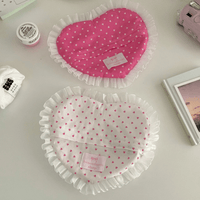 Thumbnail for Handmade Heart Lace Fabric Removable Pillow Coaster - ArtGalleryZen