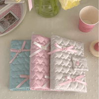 Thumbnail for Handmade Heart Satin Bowknot A6 Fabric Book Cover - ArtGalleryZen