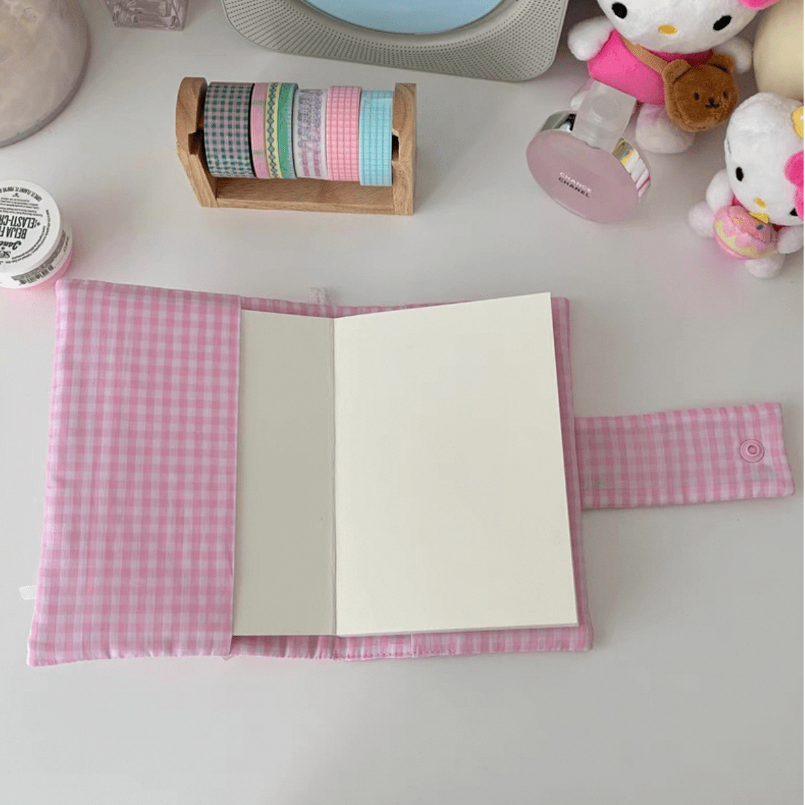Handmade Heart Satin Bowknot A6 Fabric Book Cover - ArtGalleryZen