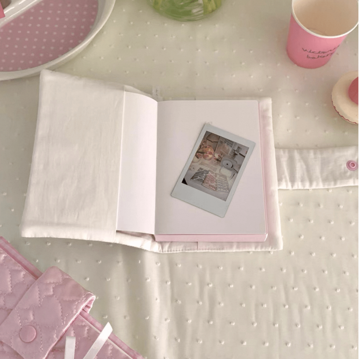 Handmade Heart Satin Bowknot A6 Fabric Book Cover - ArtGalleryZen