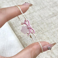 Thumbnail for Handmade Natural Chalcedony Stone Bowknot Star Bracelet - ArtGalleryZen