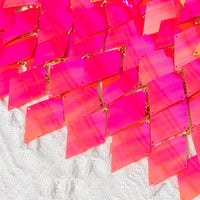 Thumbnail for Handmade Orange Rhombic Sequins Patchwork Strappy Nightclub Party Skirt - ArtGalleryZen