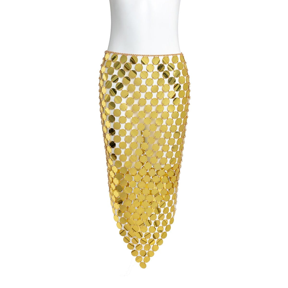 Handmade Rhombic Colorful Glitter Sequins Patchwork Strappy Nightclub Party Skirt - ArtGalleryZen