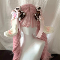 Thumbnail for Handmade Strawberry Chocolate Ribbon Bowknot Hair Clip - ArtGalleryZen