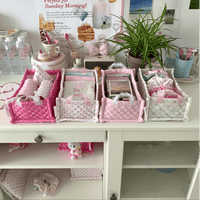 Thumbnail for Handmade Sweet Heart Tulip Fabric Storage Basket - ArtGalleryZen