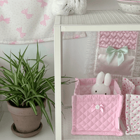Thumbnail for Handmade Sweet Heart Tulip Fabric Storage Basket - ArtGalleryZen